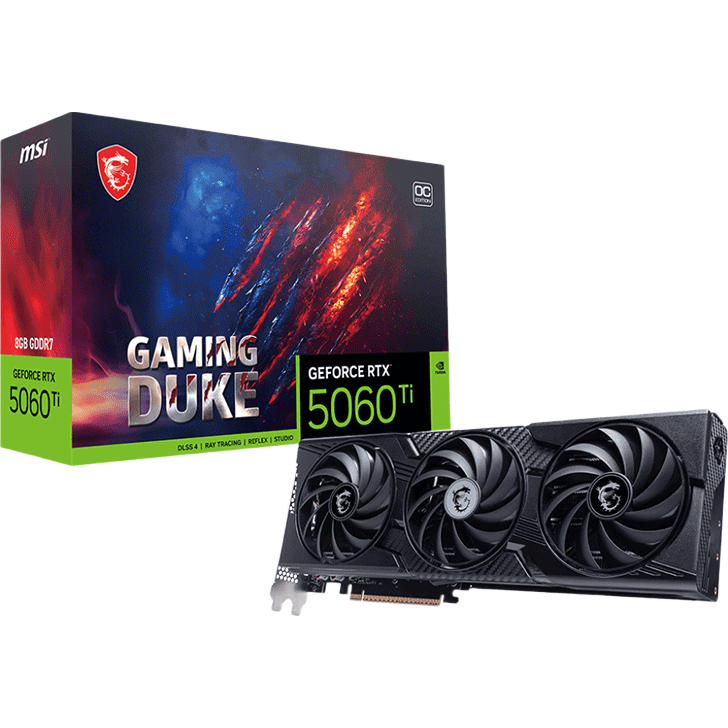 微星 GAMING DUKE RTX 5060 Ti 8G 3X OC PLUS
