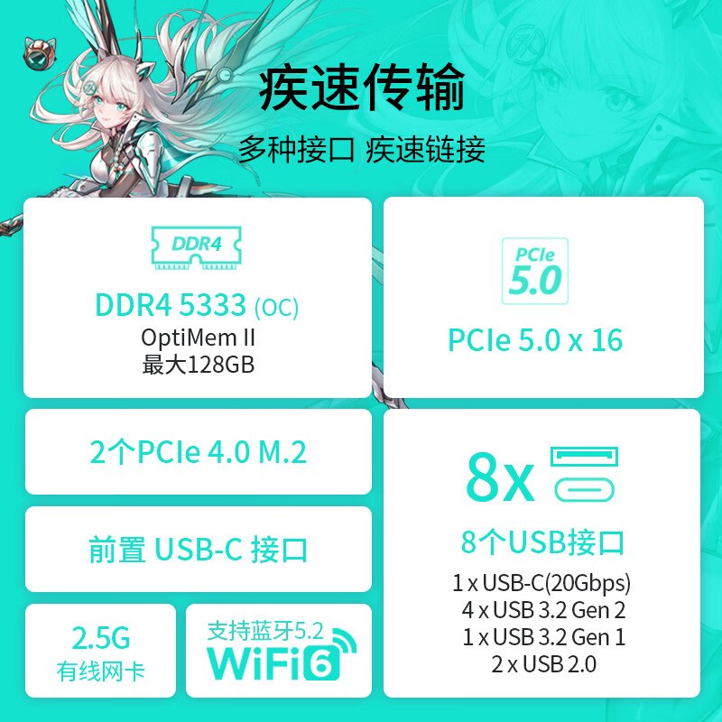 华硕 TX GAMING B760M WIFI D4 天选 图 5