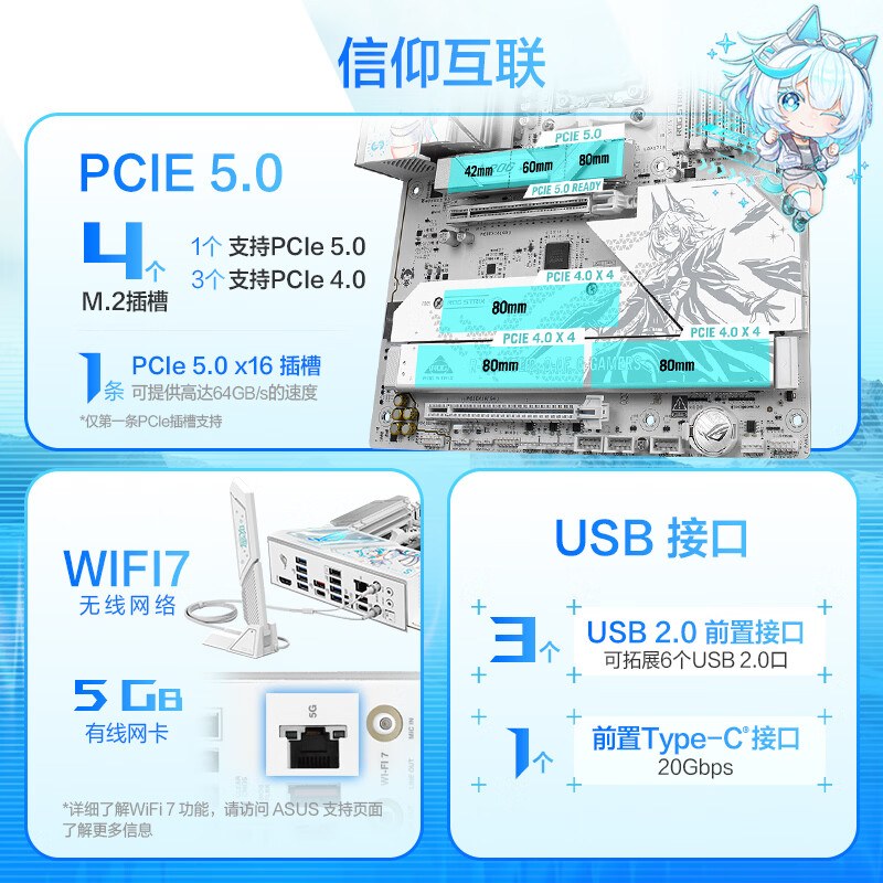 华硕 ROG STRIX B850-A GAMING WIFI7 S NEO吹雪 图 6