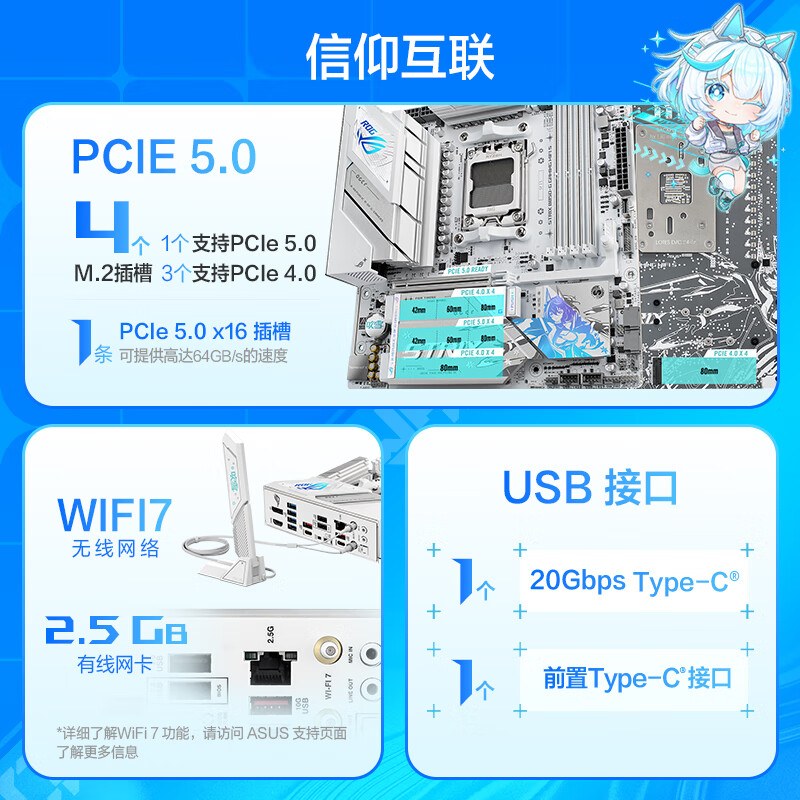 华硕 ROG STRIX B850-G GAMING WIFI S 小吹雪 图 5
