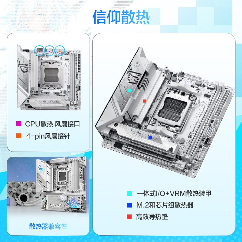 华硕 ROG STRIX B850-I GAMING WIFI7 W 迷你吹雪 图 5