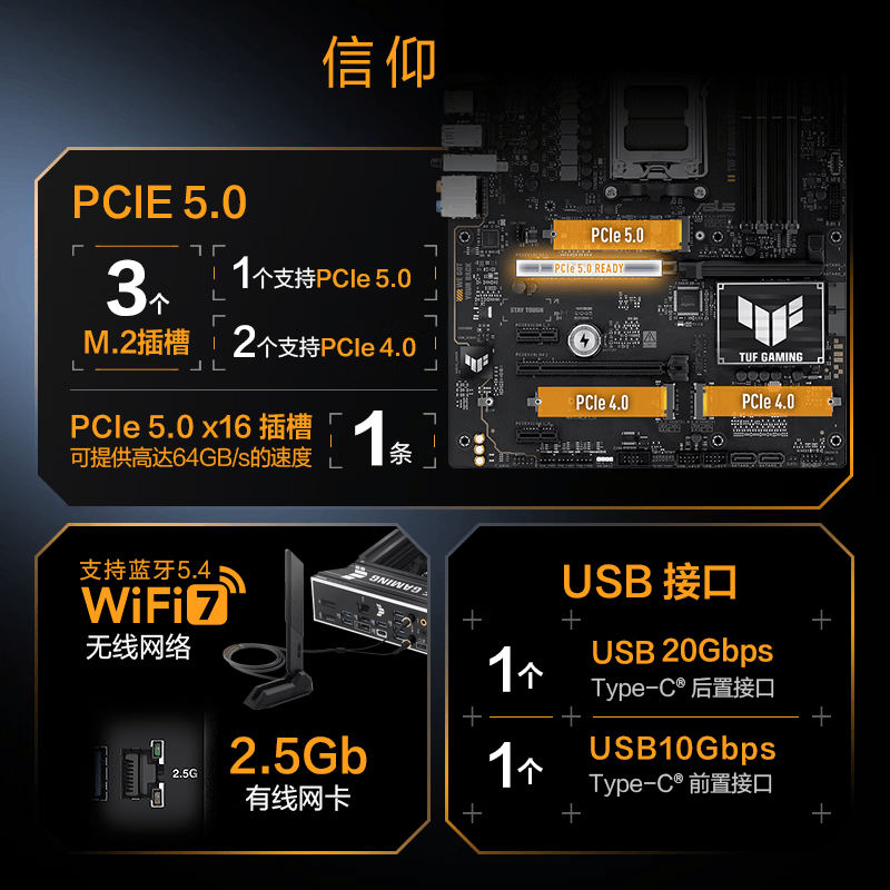 华硕 TUF GAMING B850-PLUS WIFI 图 6
