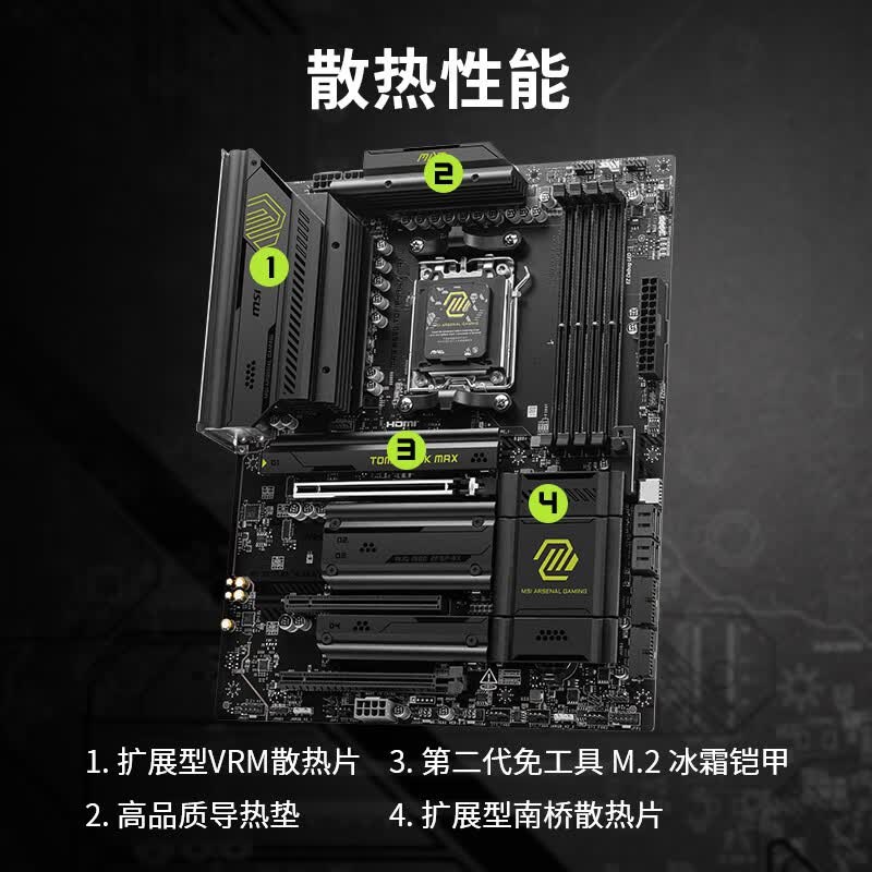 微星 MAG B850 TOMAHAWK MAX WIFI 7战斧导弹 图 8