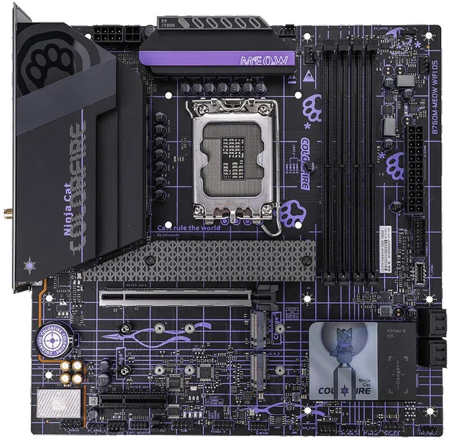 七彩虹 COLORFIRE B760M-MEOW WIFI暗影紫DDR5