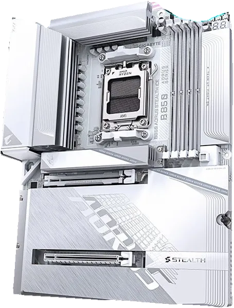 技嘉 背插冰雕B850 AORUS STEALTH ICE DDR5