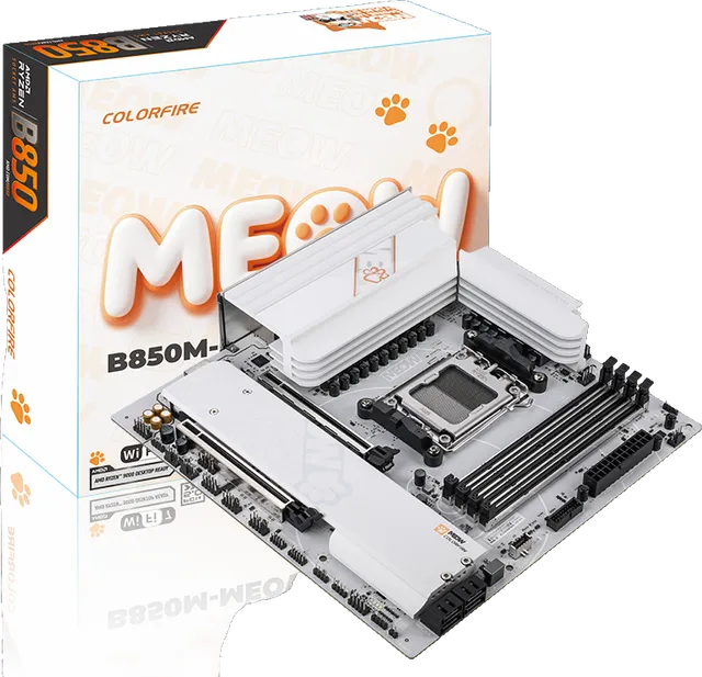 七彩虹 COLORFIRE B850M-MEOW WIFI7 V14 橘猫DDR5