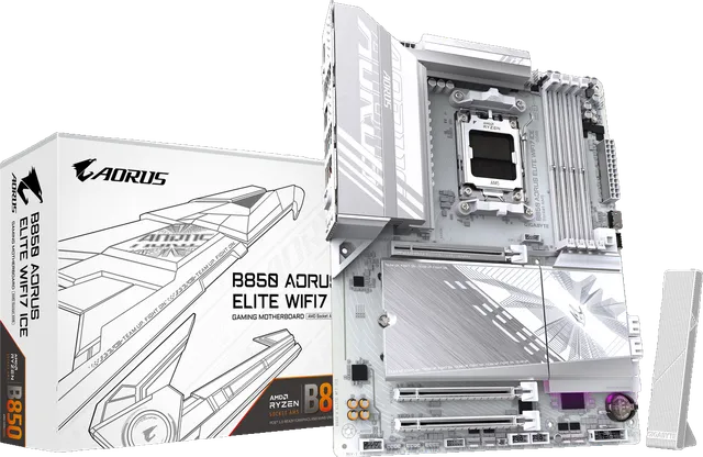 技嘉 冰雕B850 AORUS ELITE WIFI7 ICE DDR5