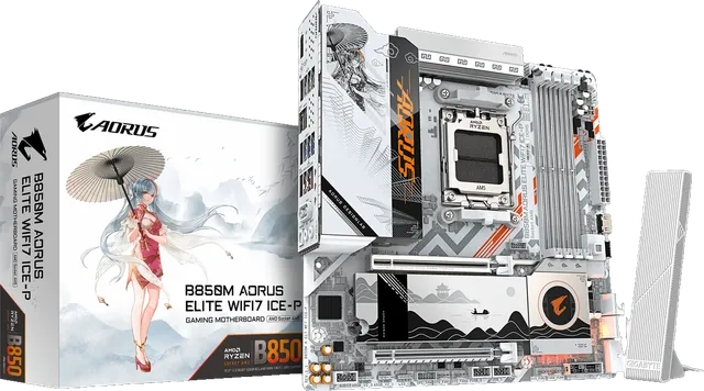 技嘉 雕妹B850M AORUS ELITE WIFI7 ICE-P DDR5