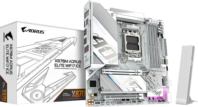 技嘉 冰雕X870M AORUS ELITE WIFI7 ICE DDR5