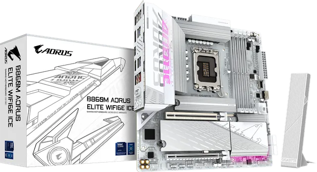 技嘉 冰雕B860M AORUS ELITE WIFI6E ICE DDR5