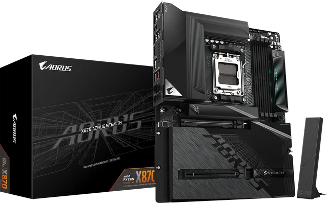 技嘉 小雕X870 AORUS STEALTH背插DDR5