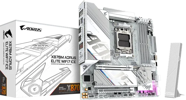 技嘉 冰雕X870M AORUS ELITE WIFI7 ICE DDR5