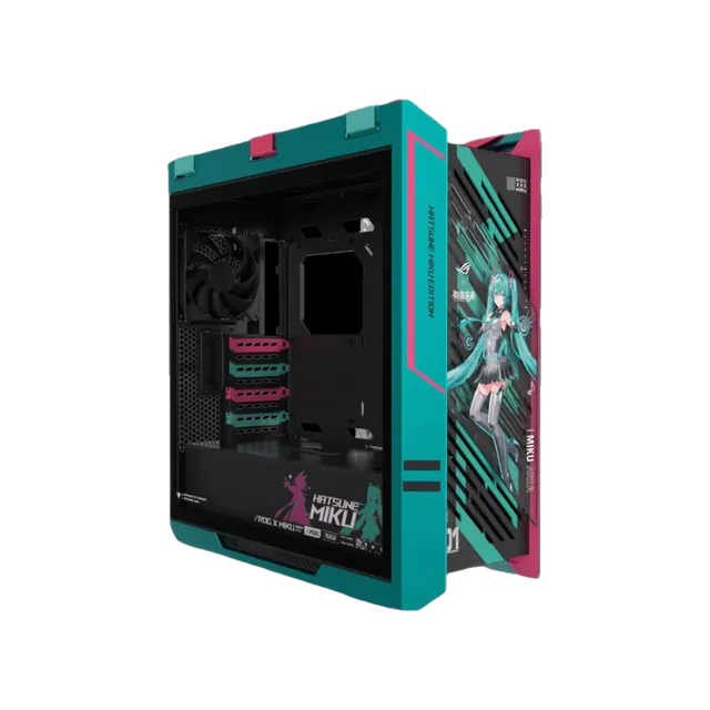 华硕 姬x 雷神3代1200W电源三件套 GX601S太阳神初音联名款