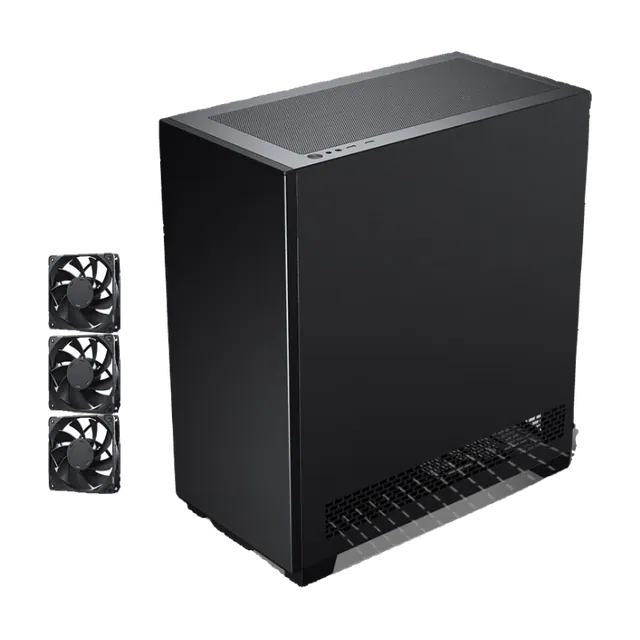 追风者 黑非侧透ATX主板中塔办公 XT523静音版|三面降噪|3x