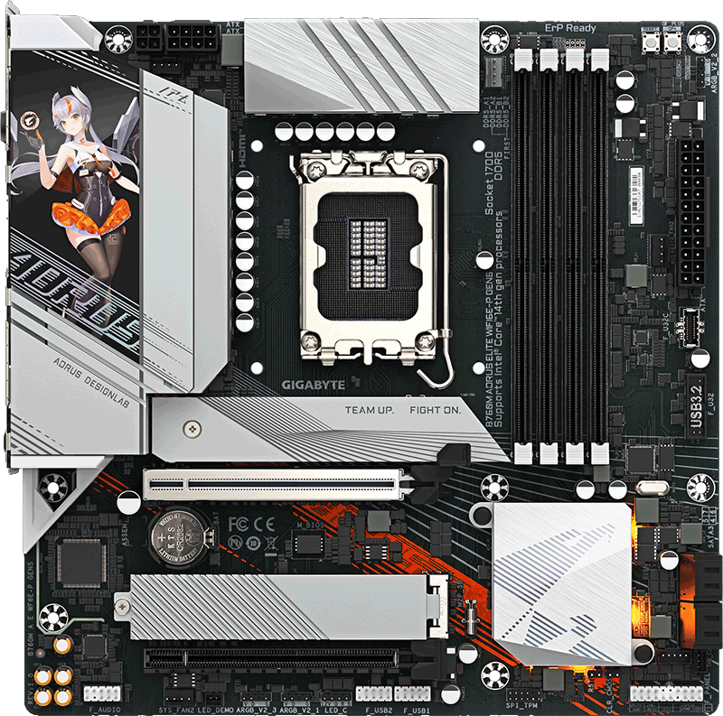 技嘉 雕妹B760M AORUS ELITE WIFI6E-P GEN5 DDR5