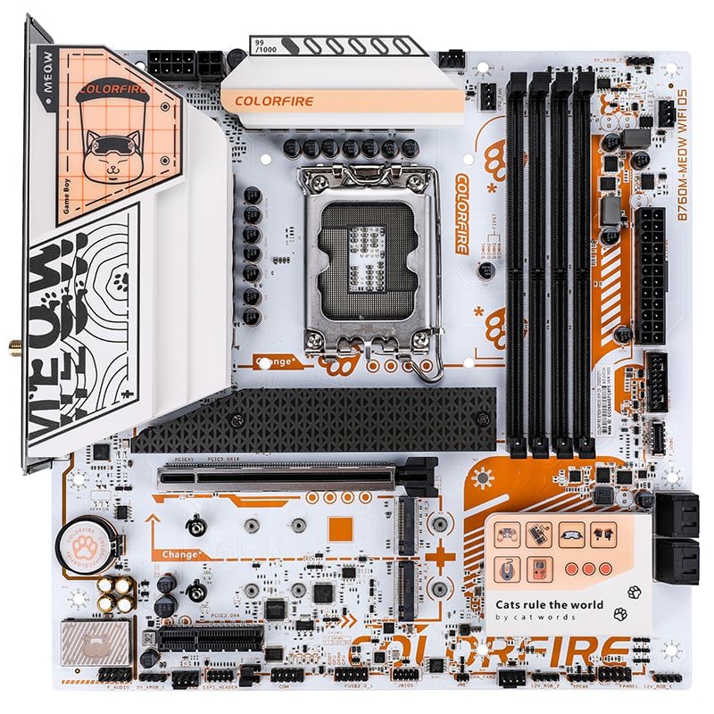 七彩虹 COLORFIRE B760M-MEOW WIFI D5橘猫DDR5