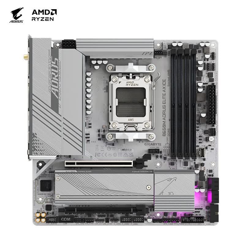 技嘉 冰雕B650M AORUS ELITE AX ICE WIFI6 DDR5