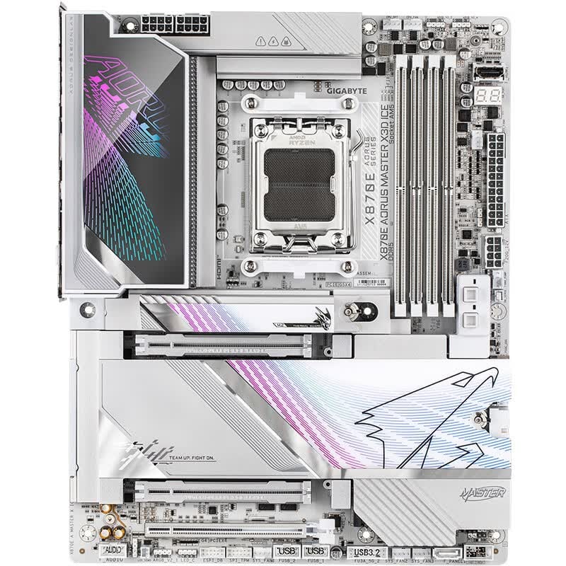 技嘉 超级冰雕X870E AORUS MASTER X3D ICE WIFI7 DDR5