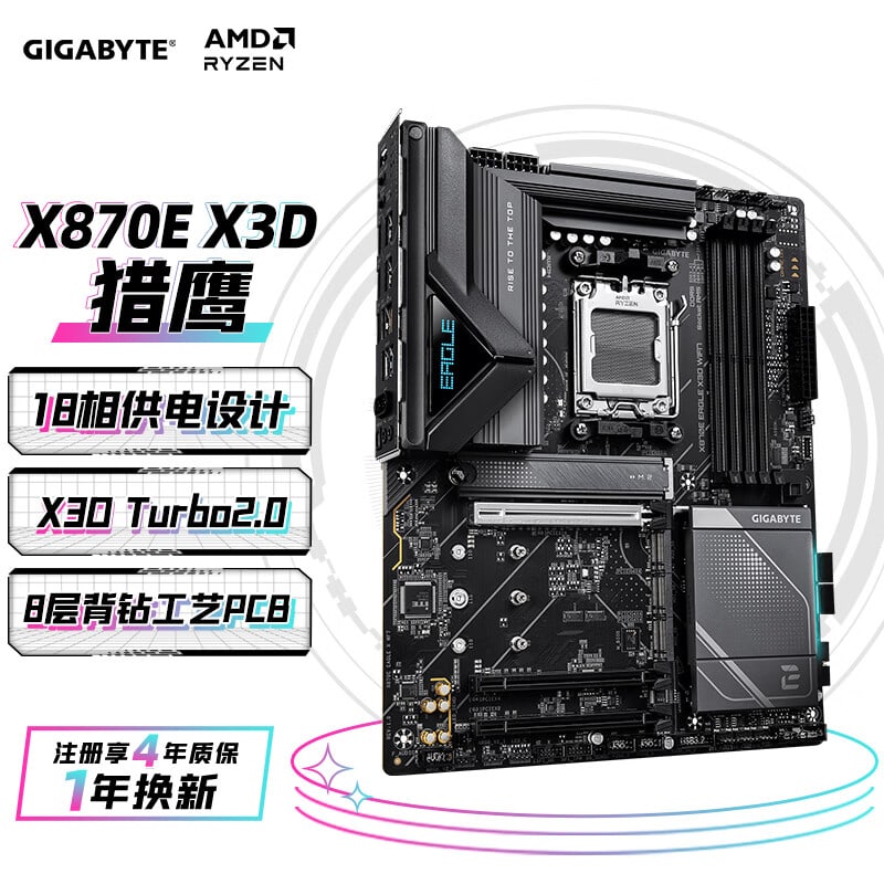 技嘉 猎鹰X870E EAGLE X3D WIFI7 DDR5