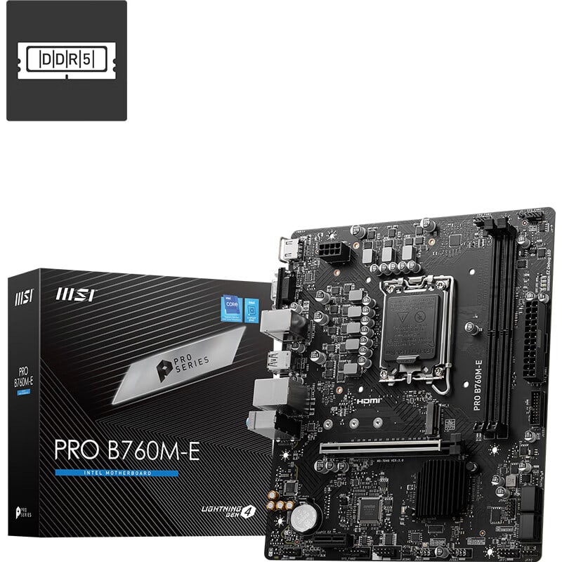 微星 PRO B760M-E DDR5