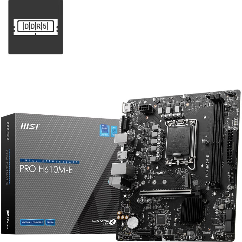 微星 PRO H610M-E DDR5