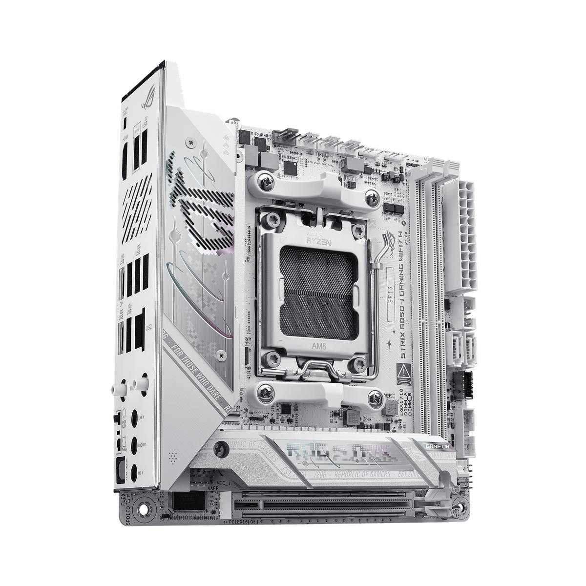 华硕 ROG STRIX B850-I GAMING WIFI7 W 迷你吹雪