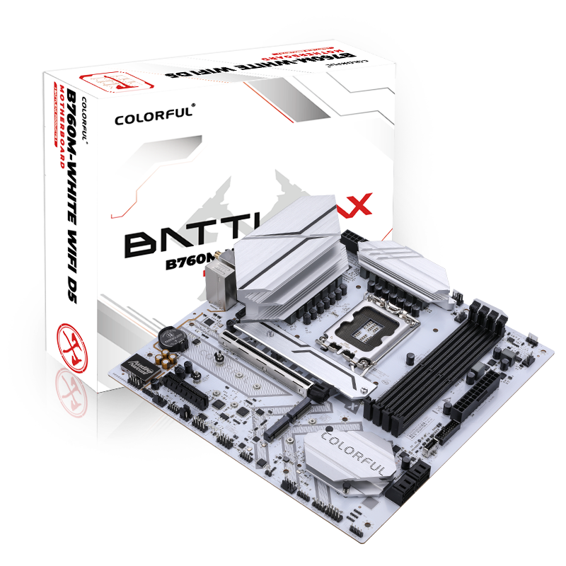 七彩虹 BATTLE-AX B760M-WHITE WIFI D5 V20 冷钢DDR5