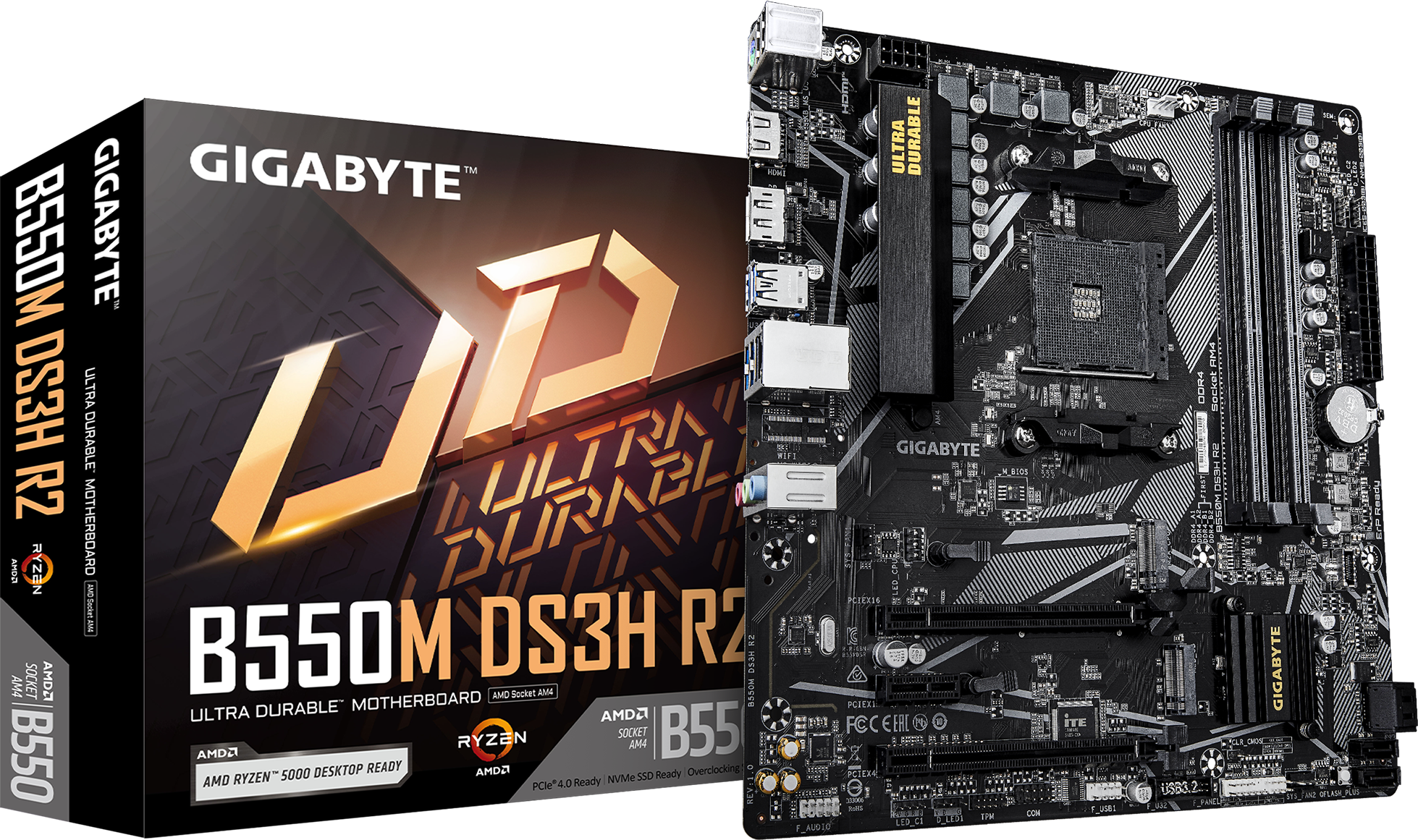 技嘉 超耐久B550M DS3H R2 DDR4