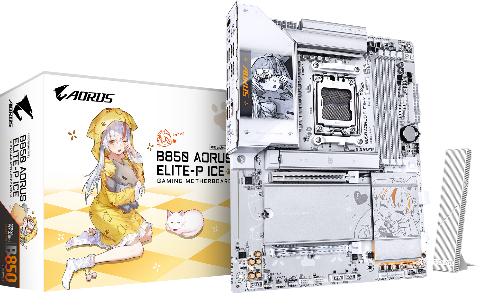 技嘉 雕妹B850 AORUS ELITE-P ICE DDR5