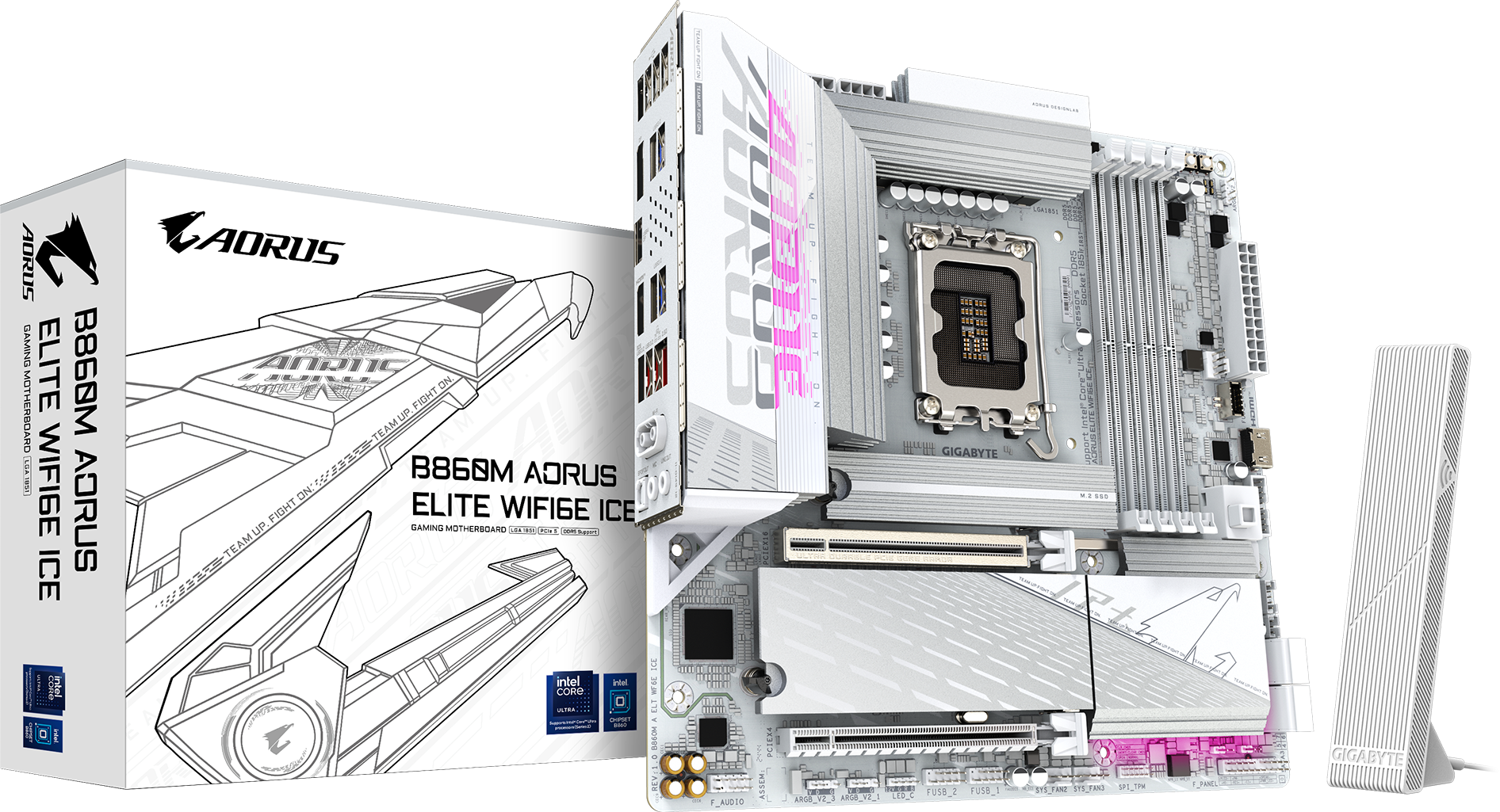技嘉 冰雕B860M AORUS ELITE WIFI6E ICE DDR5