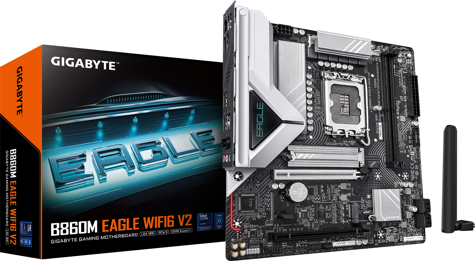 技嘉 猎鹰B860M EAGLE WIFI6 V2白 DDR5