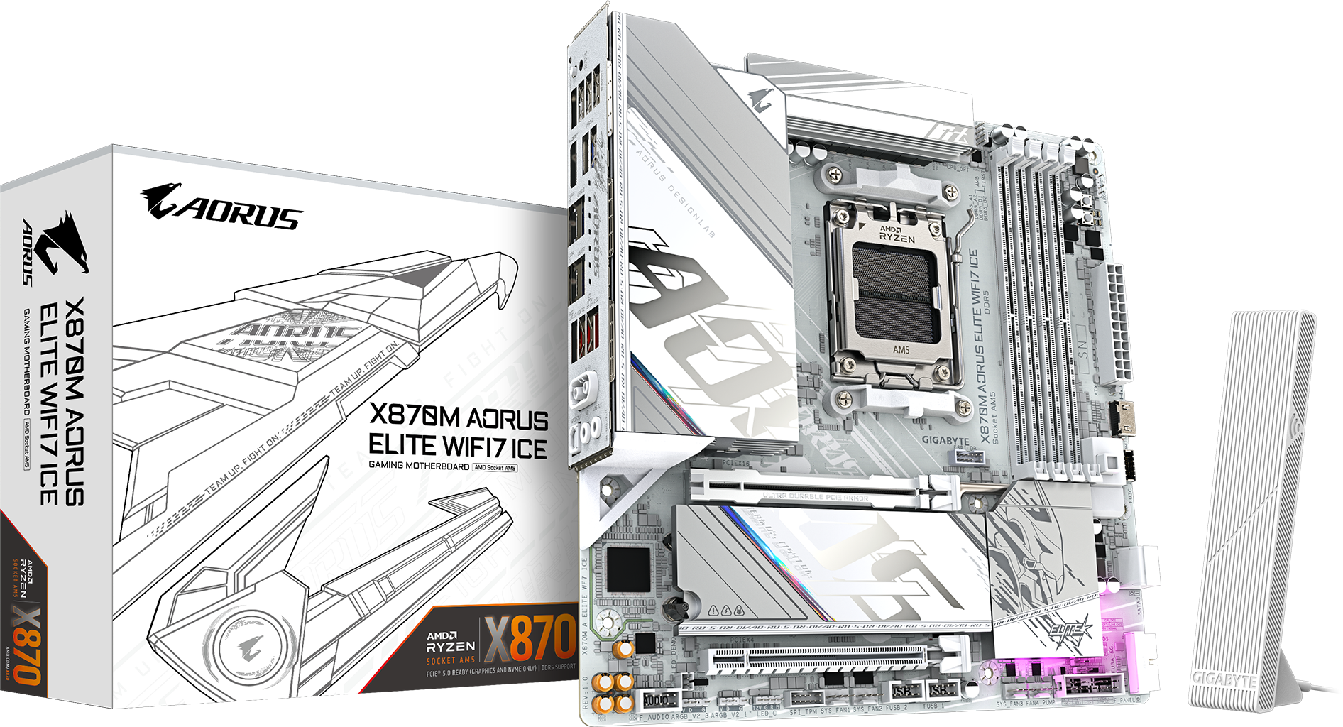技嘉 冰雕X870M AORUS ELITE WIFI7 ICE DDR5