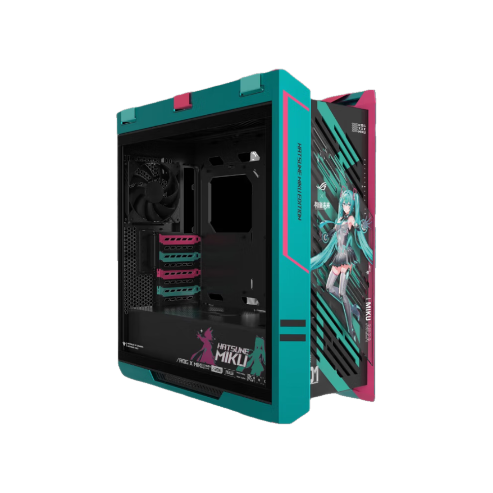 华硕 姬x 雷神3代1200W电源三件套 GX601S太阳神初音联名款