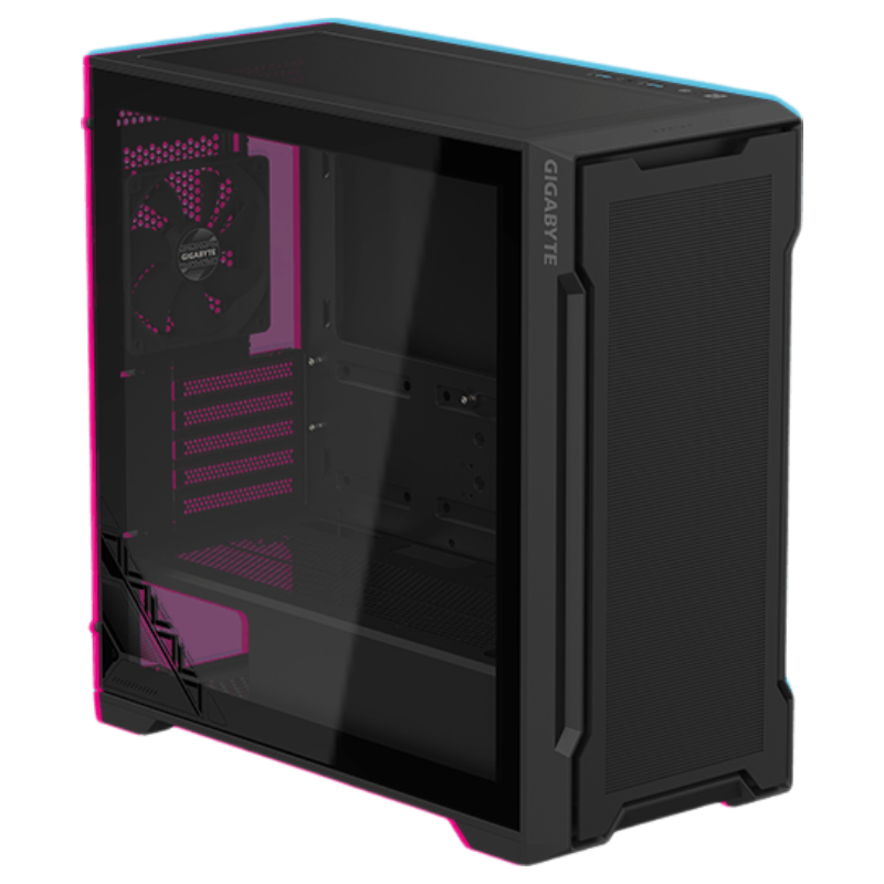 技嘉 隐藏式背线钢化玻璃侧透兼容水冷 幽灵 C102G【新散热方案