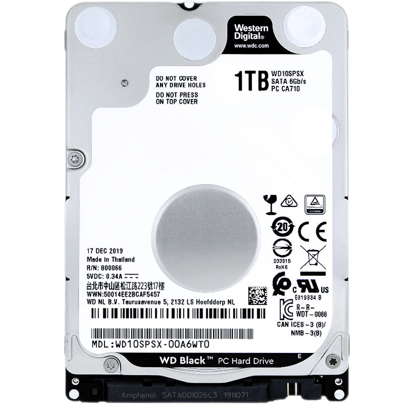 西部数据 机械盘WD10SPSX SATA 2.5 英寸 商品图