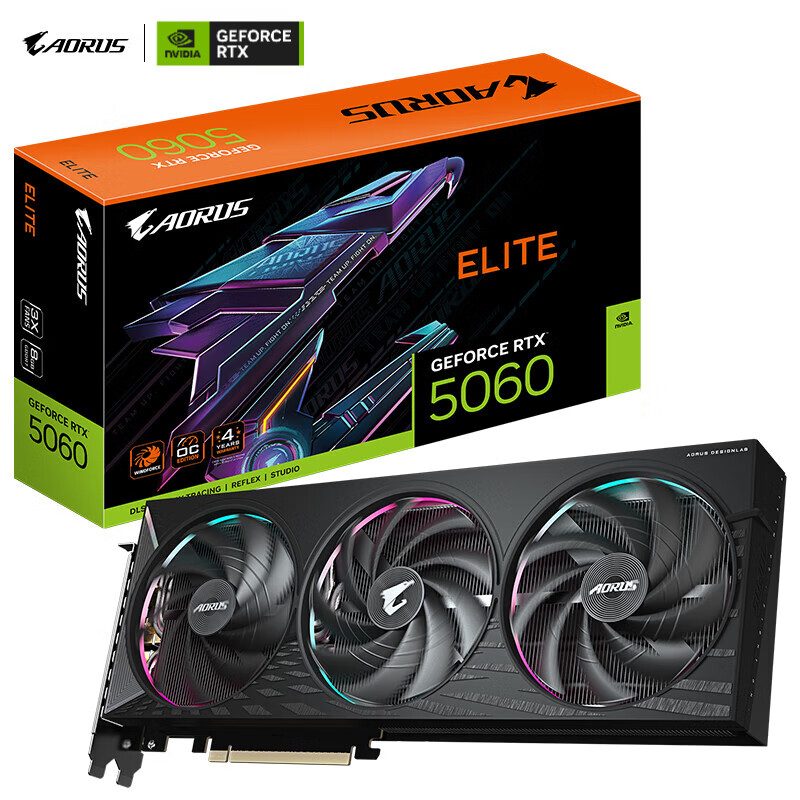 技嘉 AORUS GeForce RTX 5060 ELITE 8G 图片 2
