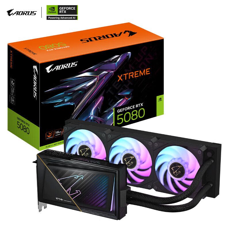 技嘉 AORUS GeForce RTX 5080 XTREME WATERFORCE 16G 图片 2