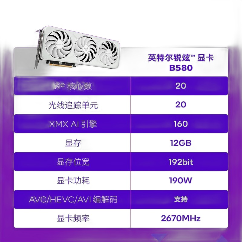 铭瑄 铭瑄 Arc B580 iCraft 12G OC 图片 3