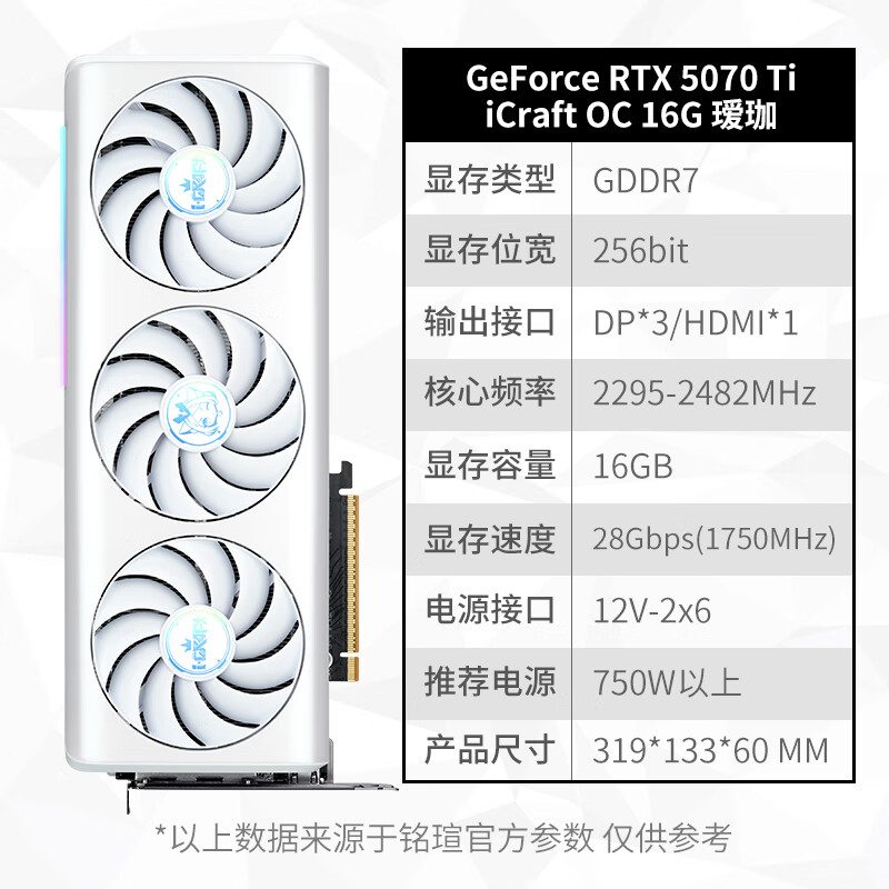 铭瑄 iCraft GeForce RTX 5070 Ti iCraft OC16G 瑷珈 T0 图片 2