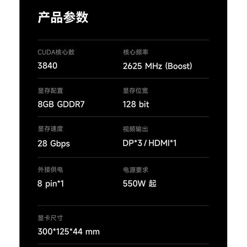 微星 RTX 5060 8G GAMING OC 图片 2