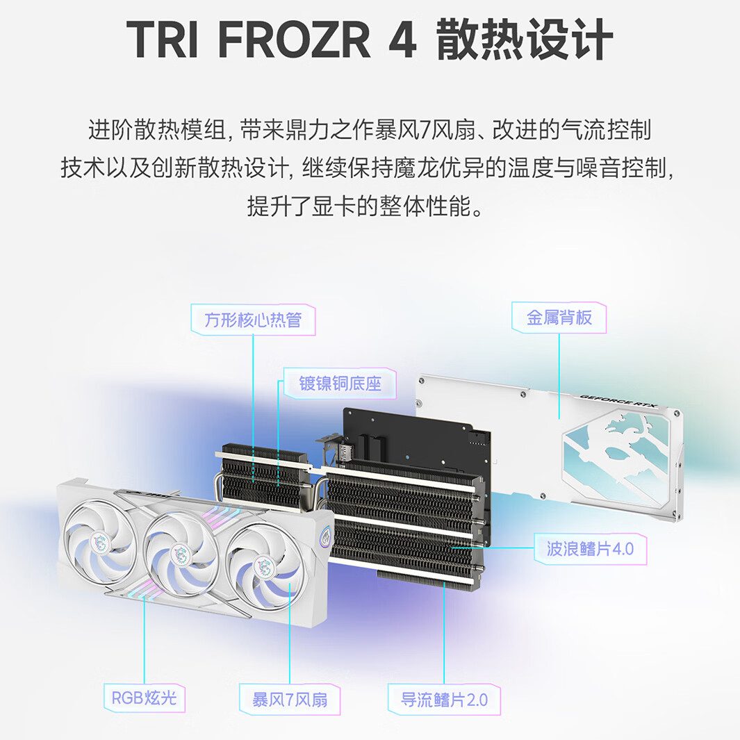 微星 GAMING TRIO RTX 5070 12G GAMING TRIO OC WHITE 图片 2