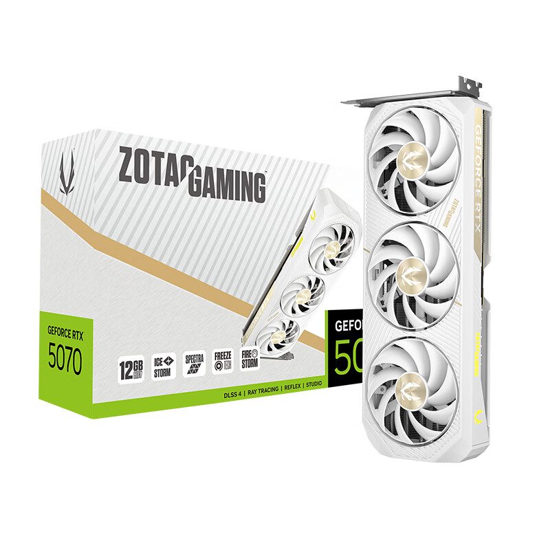 索泰 solid zotac GEFORCE RTX 5070 12gb solid OC white 图片 6