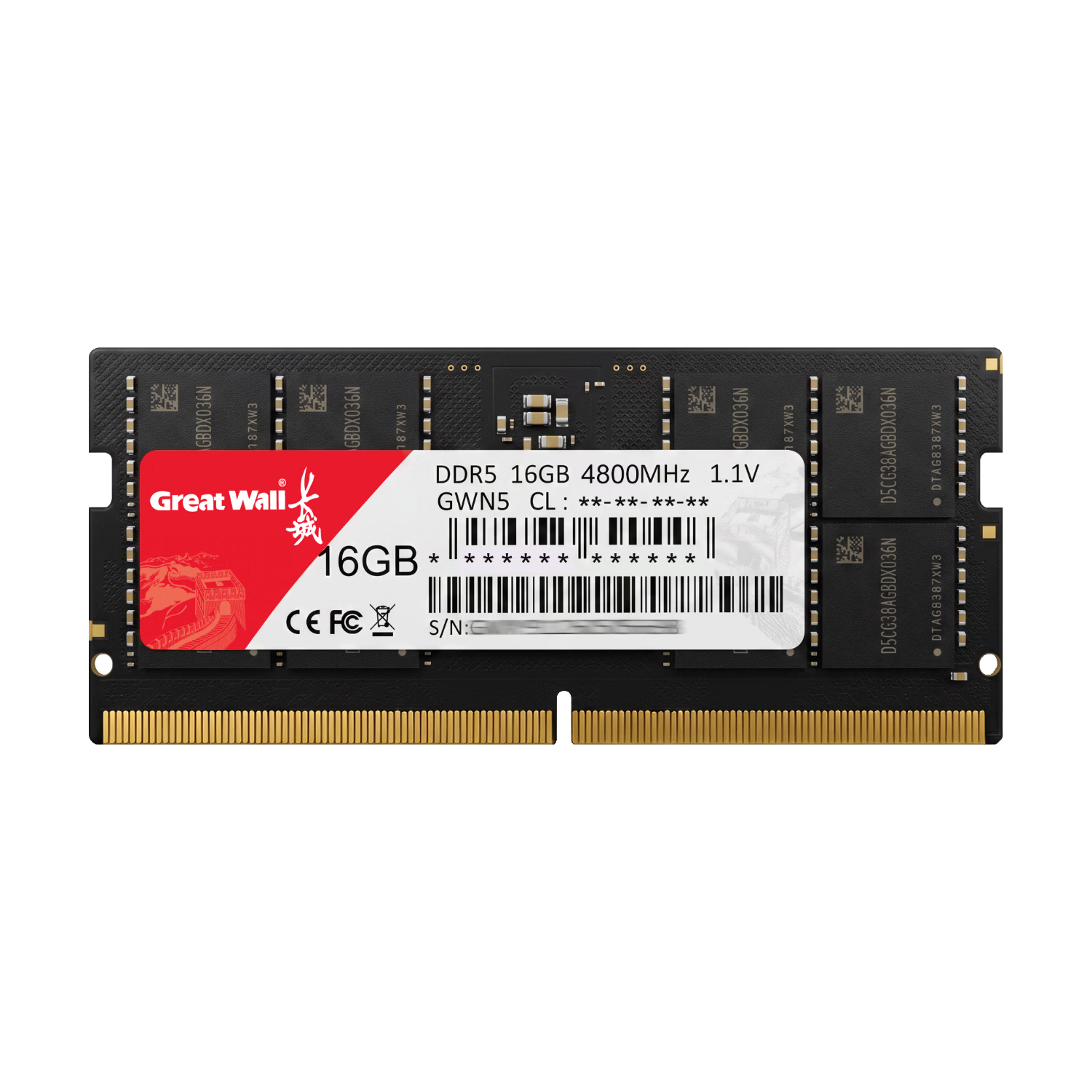 长城 DDR5 16G 4800MHz C44 笔记本 商品图